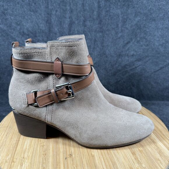 Coach Shoes - Women Coach Pauline Tan Suede Ankle Boots Booties Size‎ 8 B